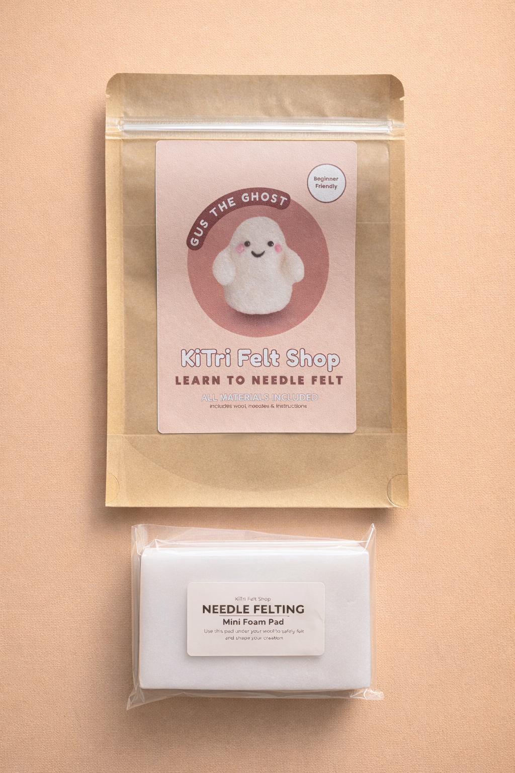 Beginner Needle Felting Kit – Gus the Ghost