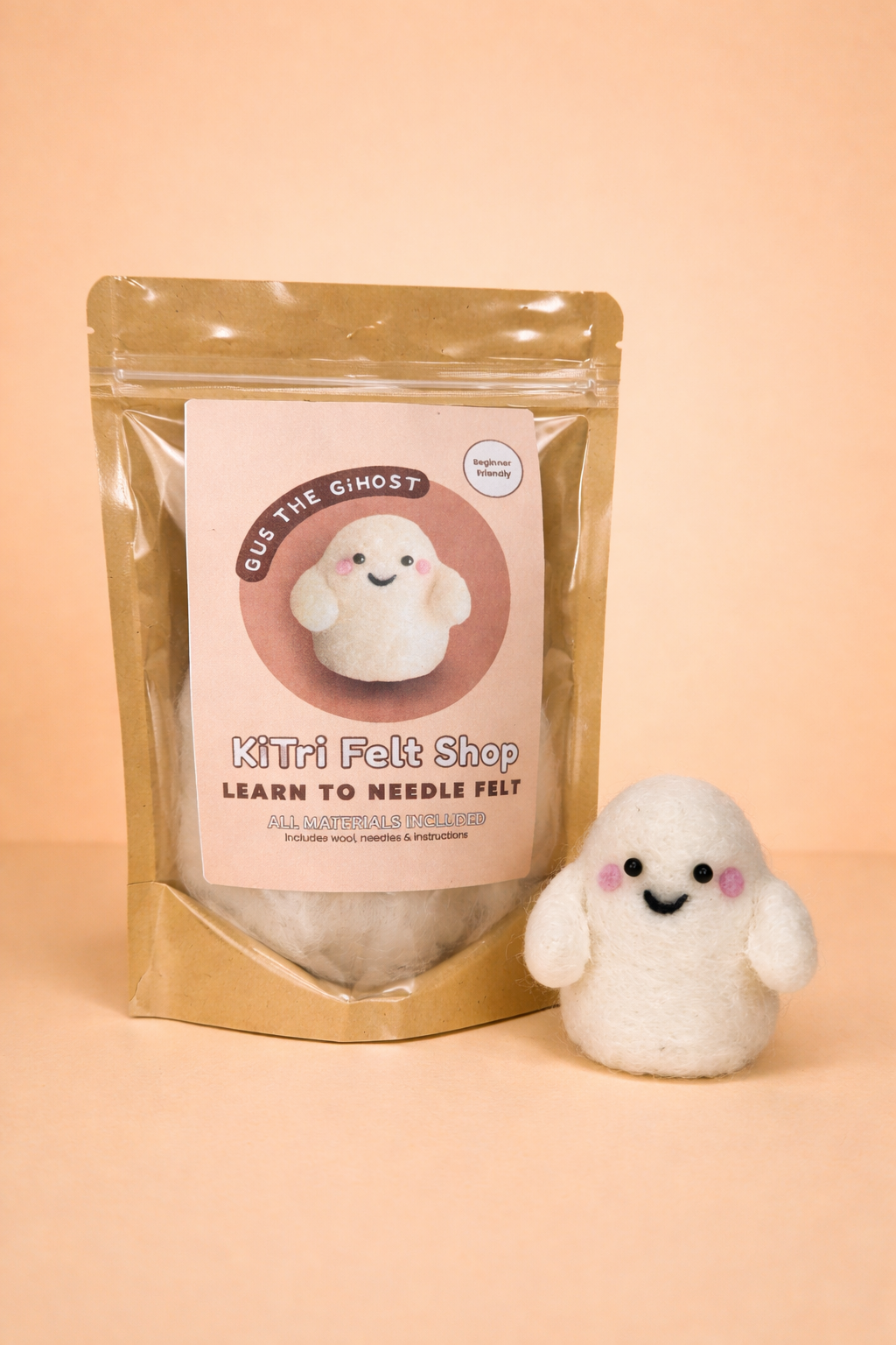 Beginner Needle Felting Kit – Gus the Ghost